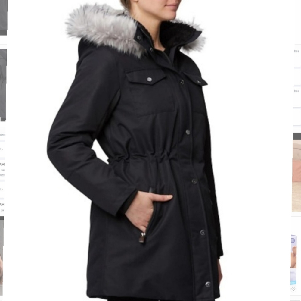 Rainforest oxford nylon faux fur trim faux shearling lined thermoluxe jacket